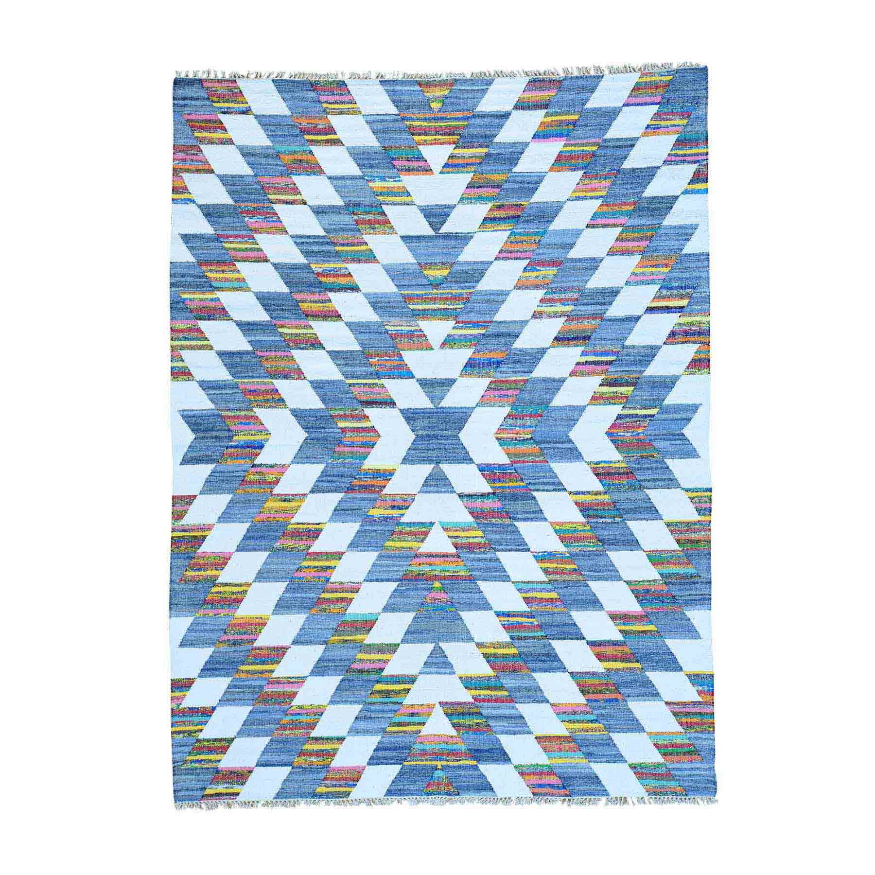 Dazzling Kilim Flat Weave Hand Woven Colorful Oriental Rug 147190 Dazzling Kilim Flat Weave Hand Woven Colorful Oriental Rug 147190