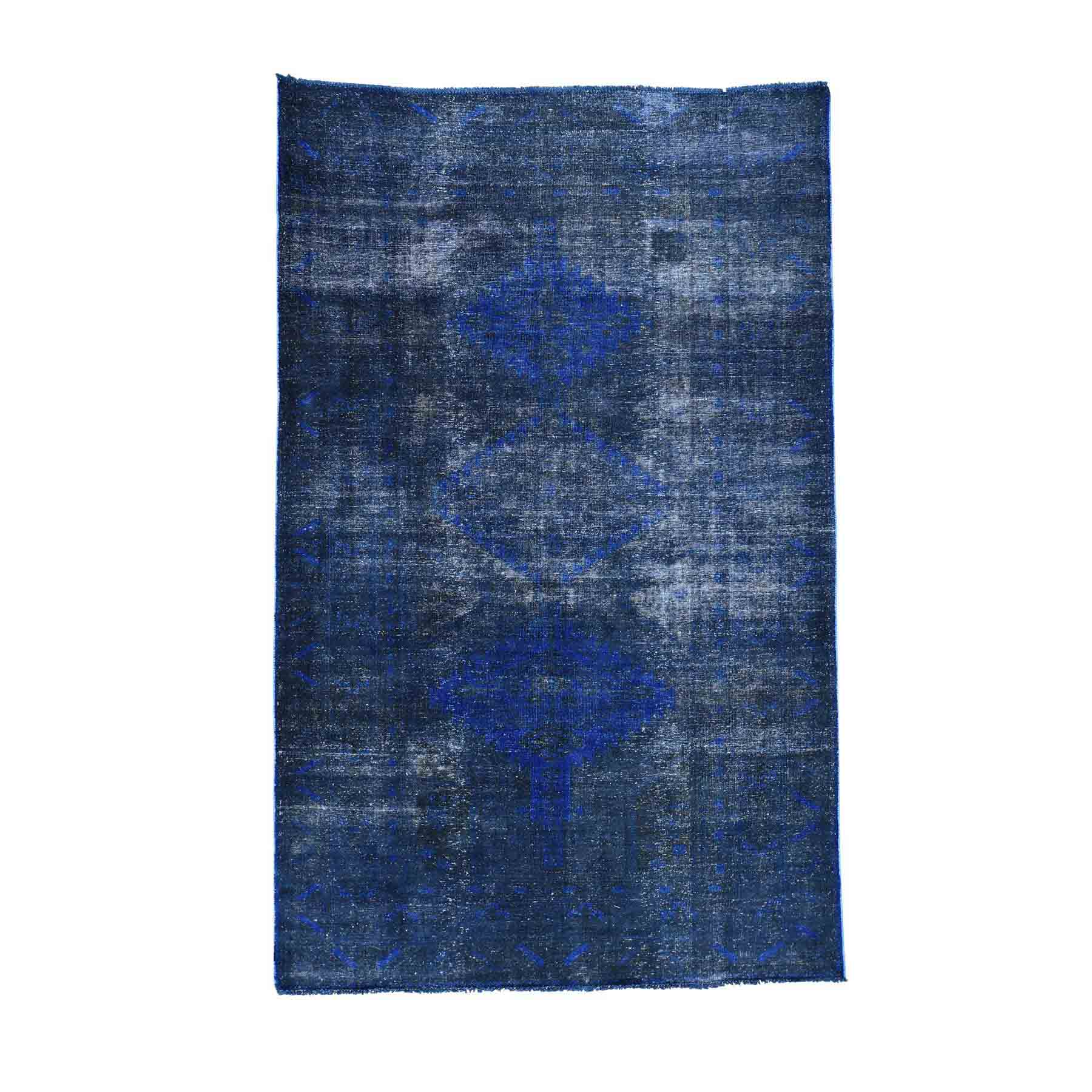 Overdyed-Vintage-Hand-Knotted-Rug-152305