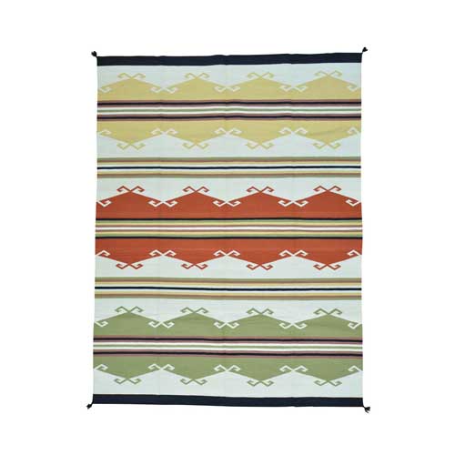 Pure Wool Flat Weave Navajo Design Hand Woven Oriental 