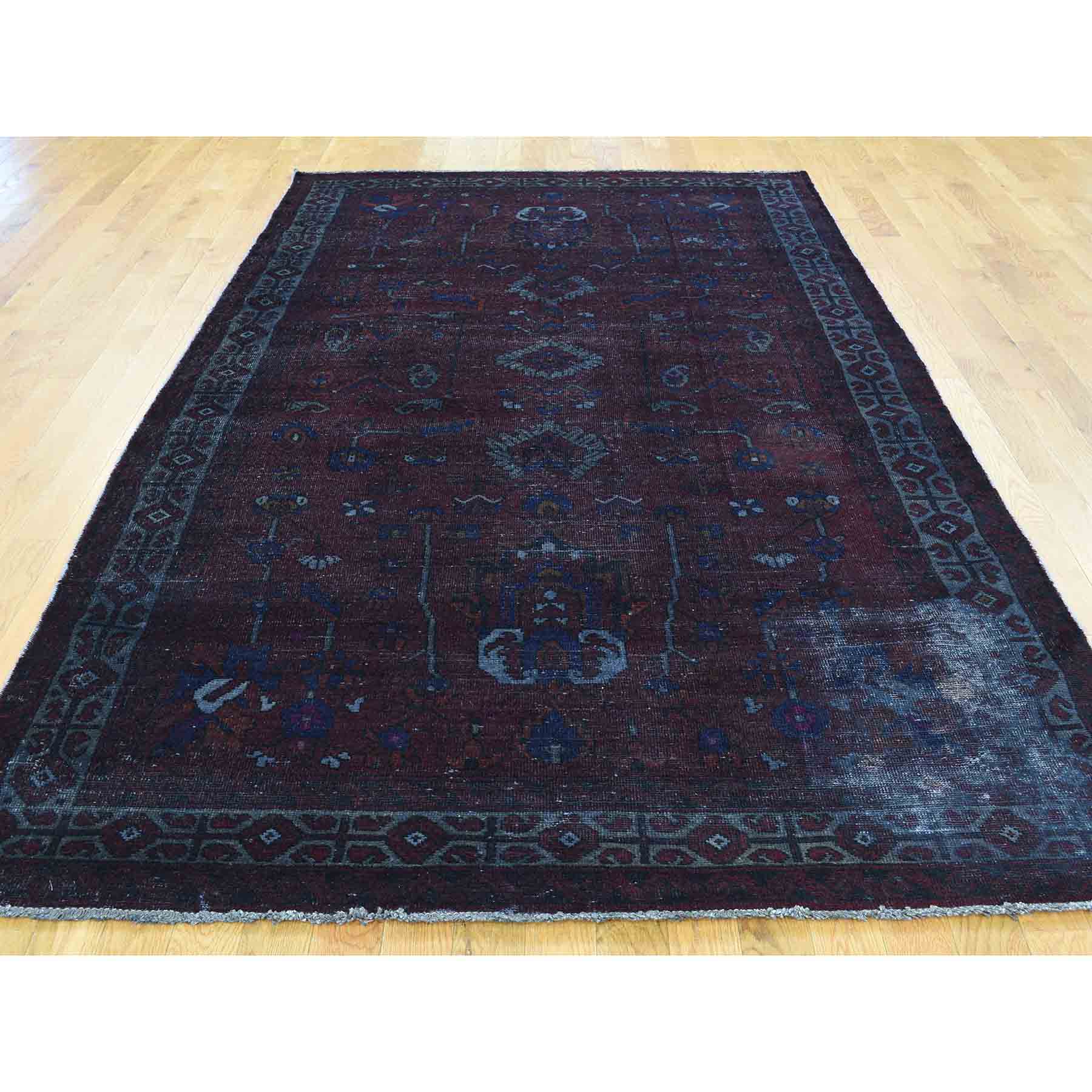 Overdyed-Vintage-Hand-Knotted-Rug-153120