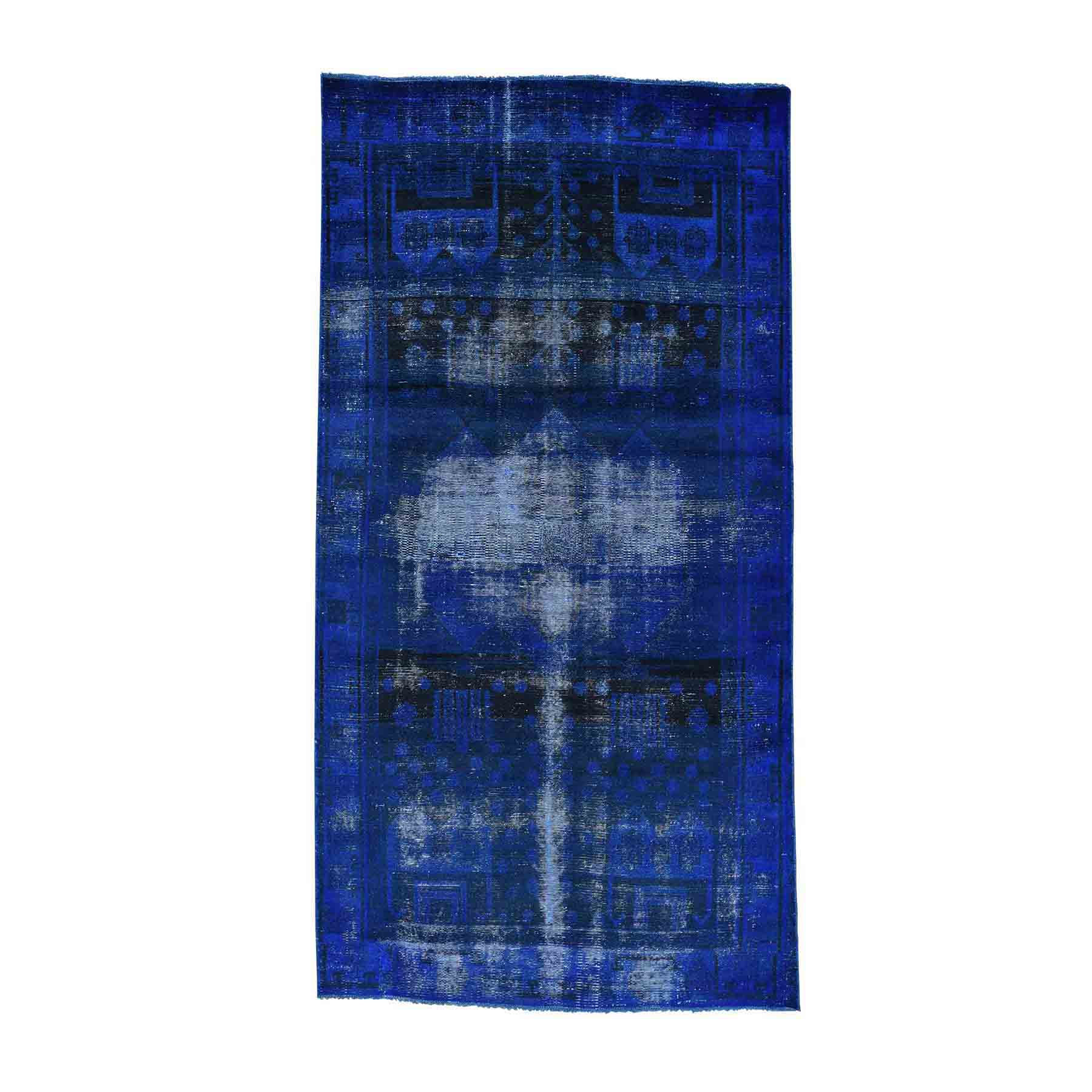 Overdyed-Vintage-Hand-Knotted-Rug-153675