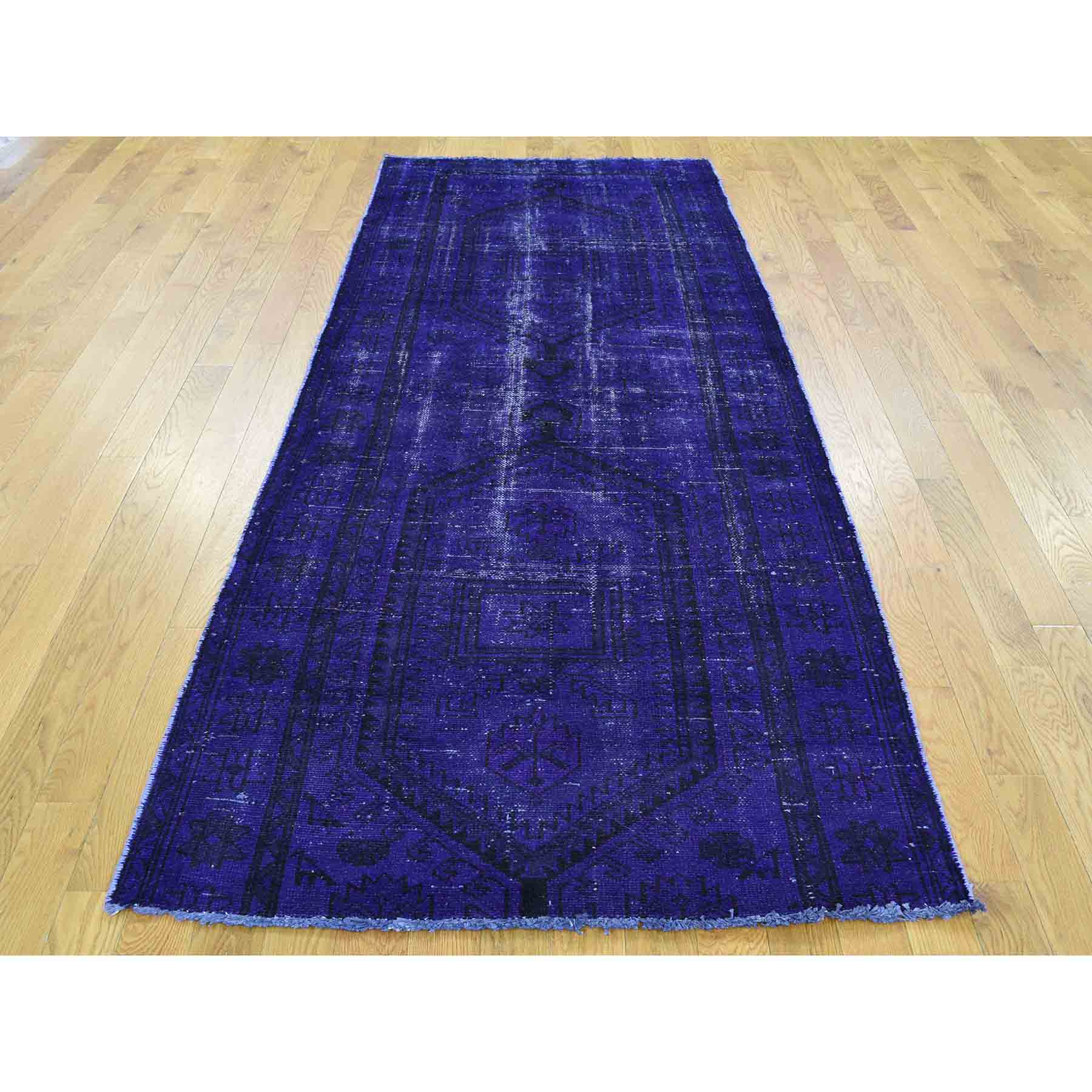 Overdyed-Vintage-Hand-Knotted-Rug-154490