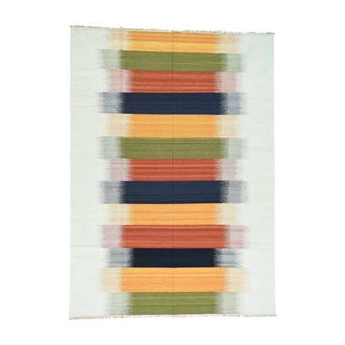 Hand-Woven Colorful Flat Weave Reversible Durie Kilim 