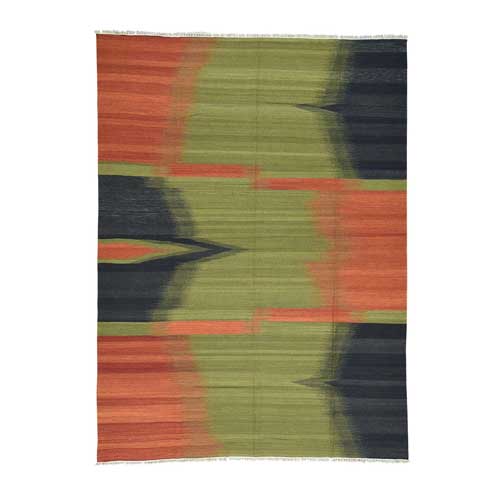 Hand-Woven Colorful Durie Kilim Flat Weave Pure Wool 