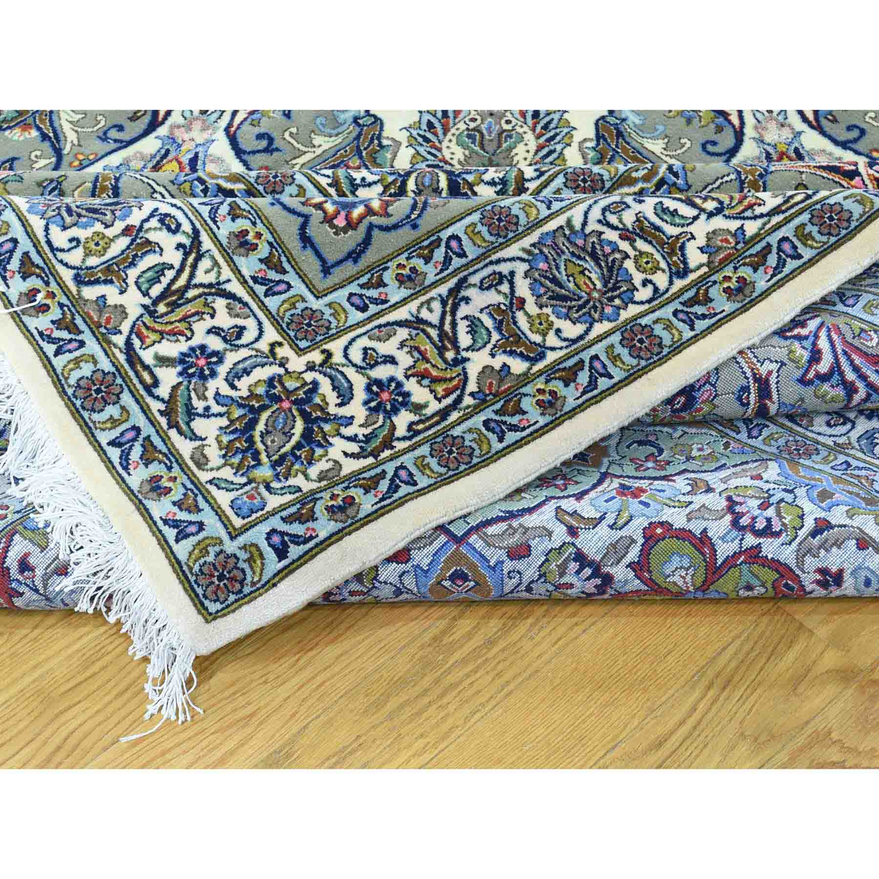 Oversize Persian Kashan Silk Flowers Sheikh Safi Design Rug Product