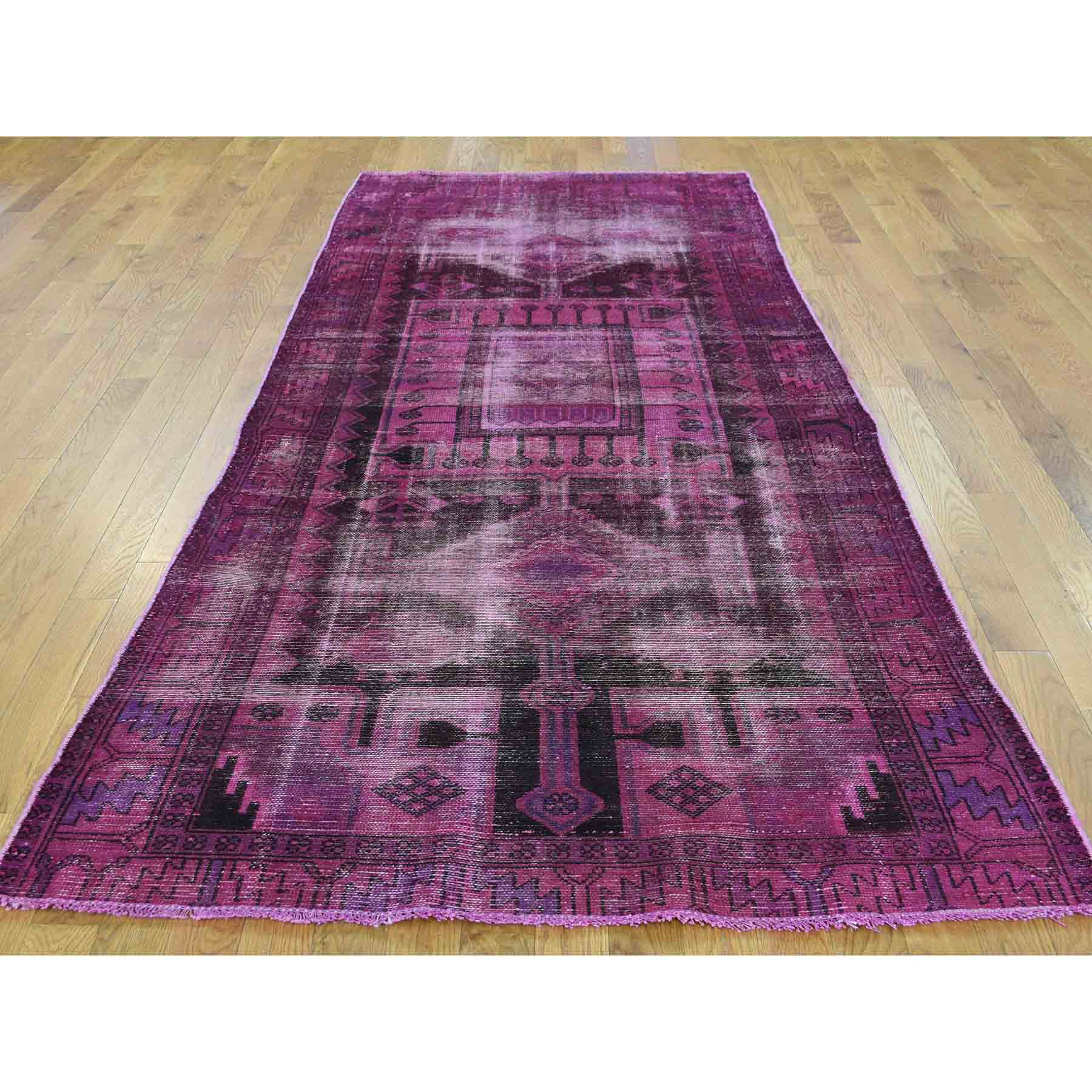 Overdyed-Vintage-Hand-Knotted-Rug-166210