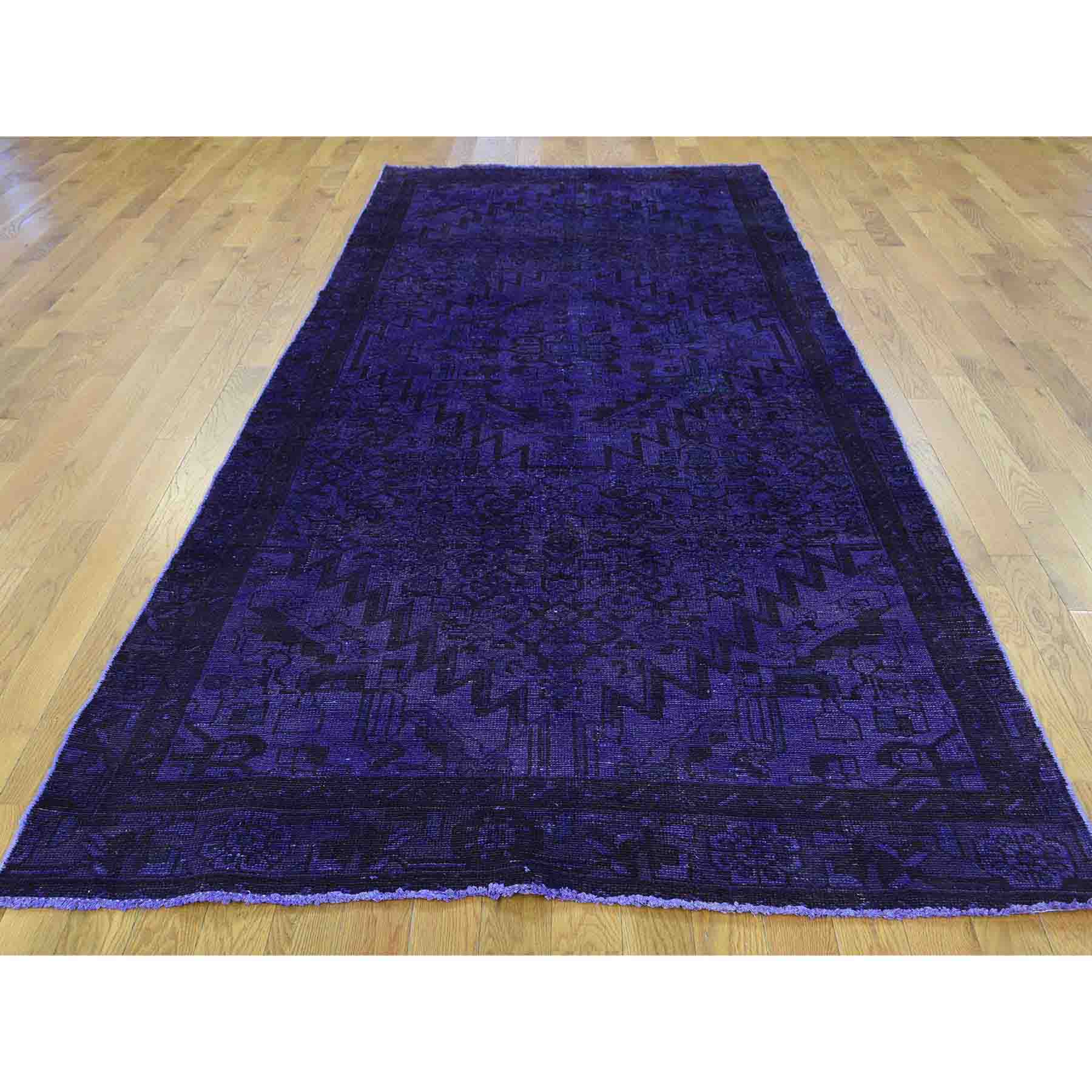 Overdyed-Vintage-Hand-Knotted-Rug-169340