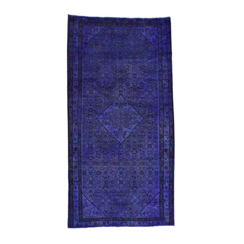 On Clearance Handmade Persian Hussainabad Overdyed Worn Wide Runner 
