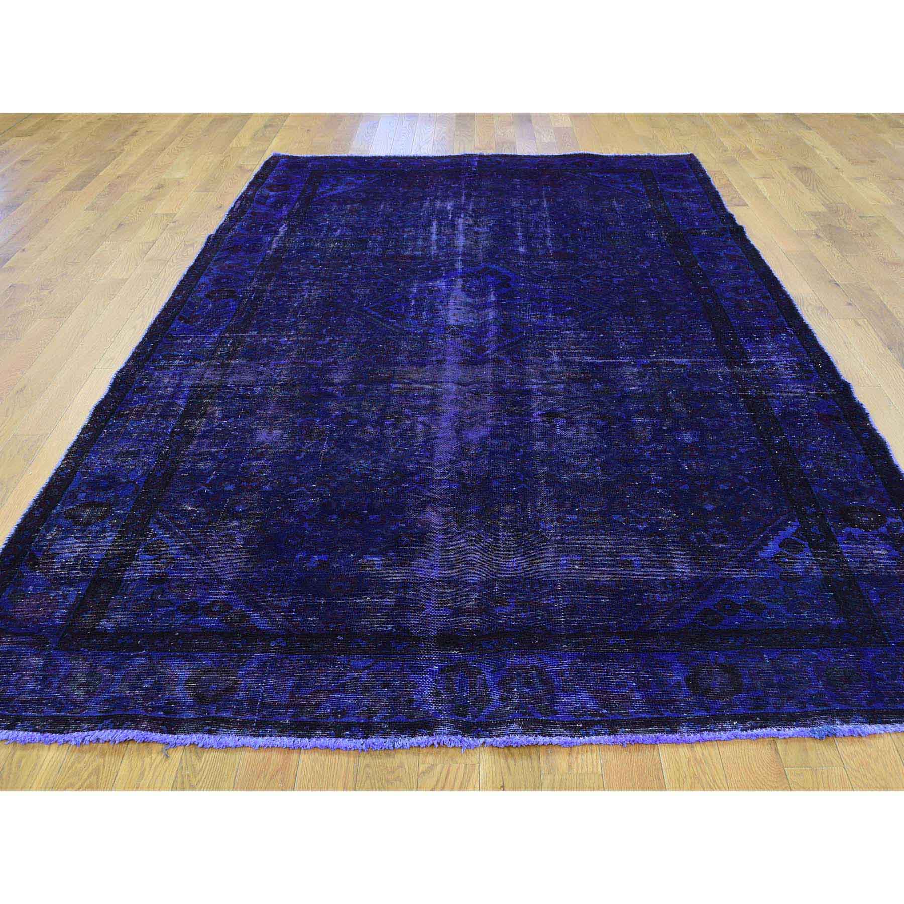 Overdyed-Vintage-Hand-Knotted-Rug-172665
