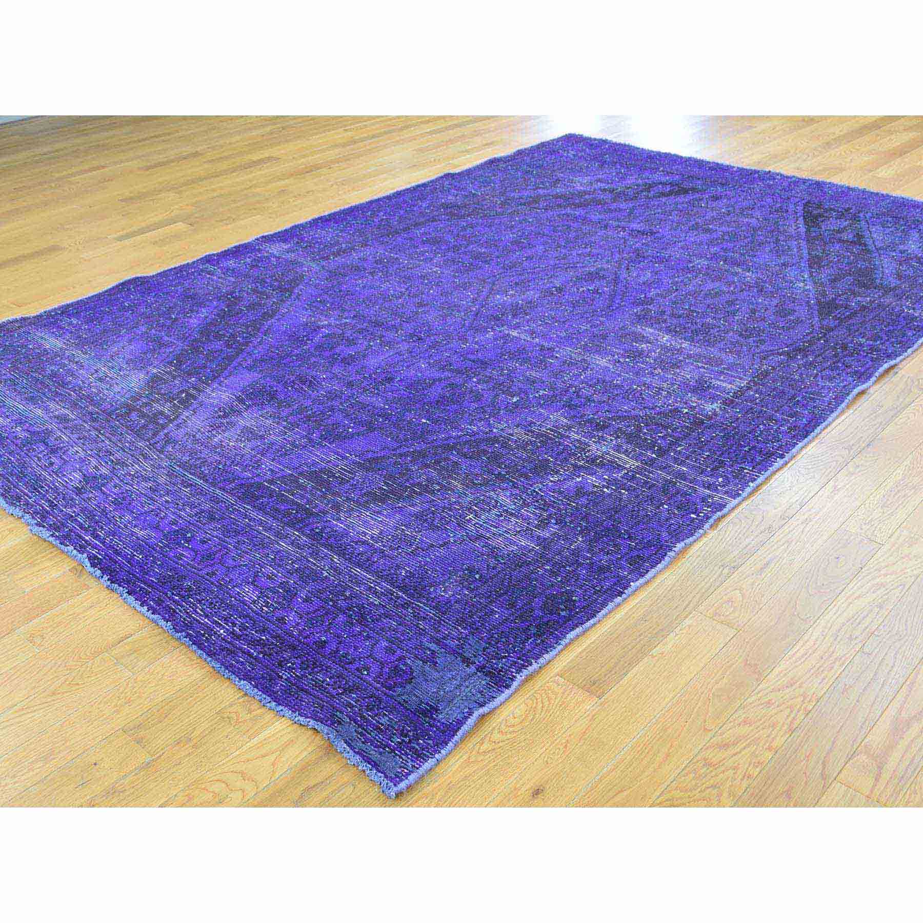 Overdyed-Vintage-Hand-Knotted-Rug-174135