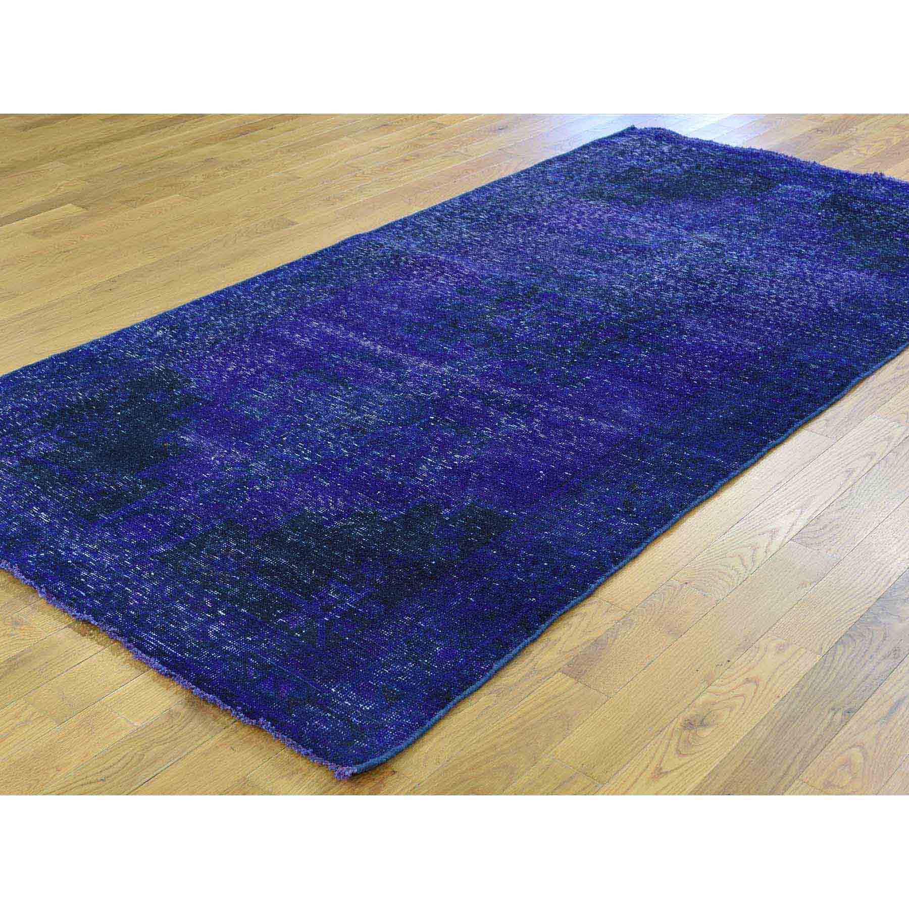 Overdyed-Vintage-Hand-Knotted-Rug-174390