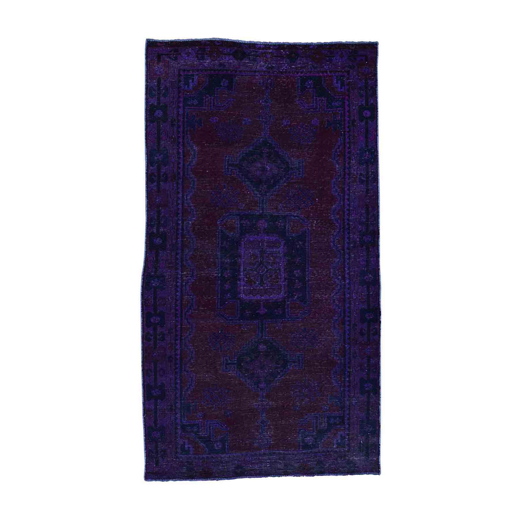 Overdyed-Vintage-Hand-Knotted-Rug-175345