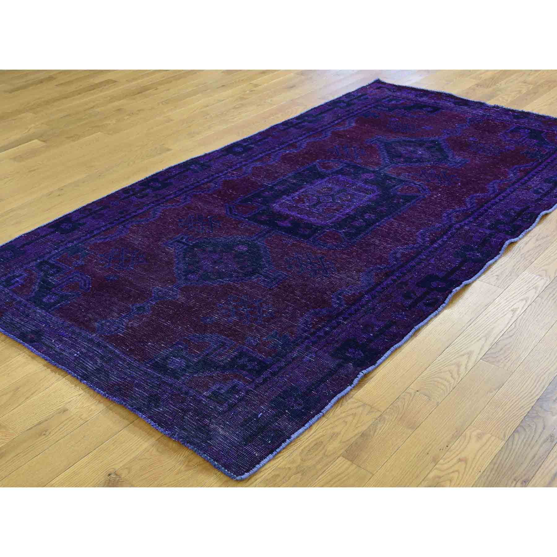Overdyed-Vintage-Hand-Knotted-Rug-175345