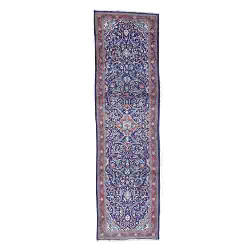 Hand-Knotted Persian Mahal Wide Runner Oriental 