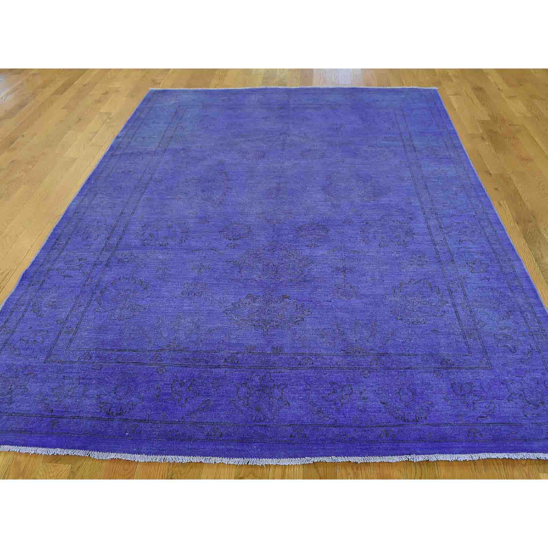 Overdyed-Vintage-Hand-Knotted-Rug-185490