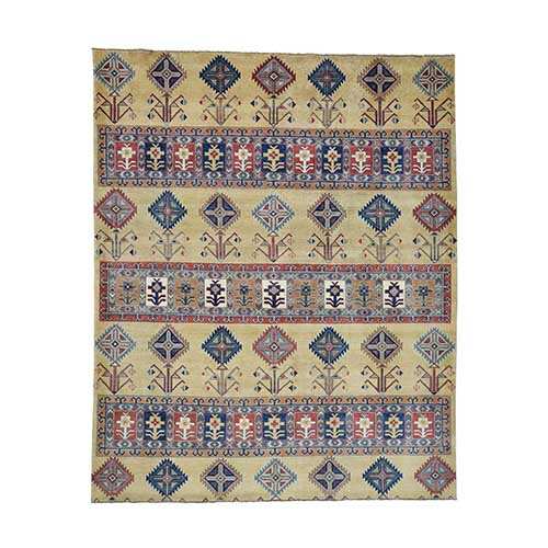 Special Kazak With Southwestern Design Beige Hand-Knotted 