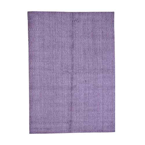 Hand-Loomed Purple Tone on Tone Pure Wool Oriental 