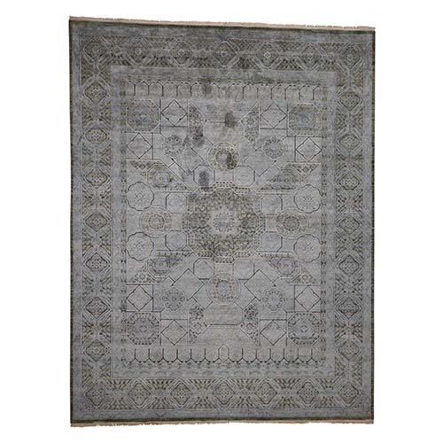Silk With Textured Wool Mamluk Design Hand-Knotted Oriental Rug