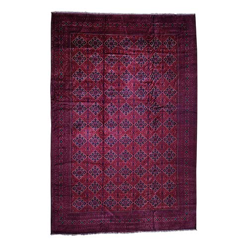 Mansion Size Afghan Khamyab Denser Weave with Shiny Wool Hand Knotted Oriental 
