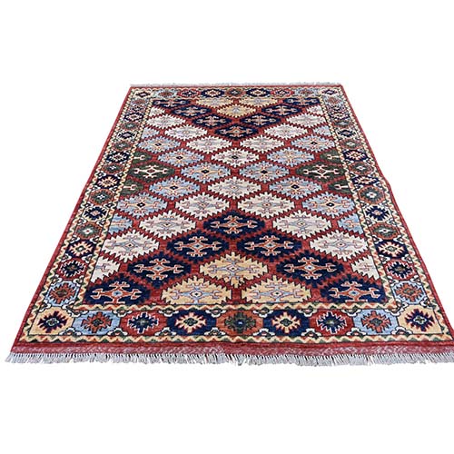 Afghan Ersari Repetitive Design Hand Knotted Oriental 