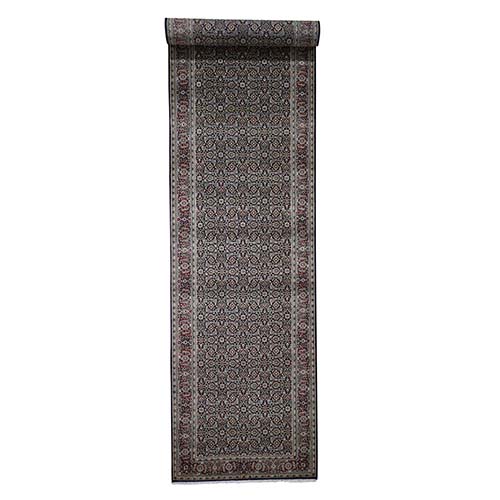 Wide Gallery Runner Herati 300 KPSI Hand-Knotted Oriental Rug Wide Gallery Runner Herati 300 KPSI Hand-Knotted Oriental Rug