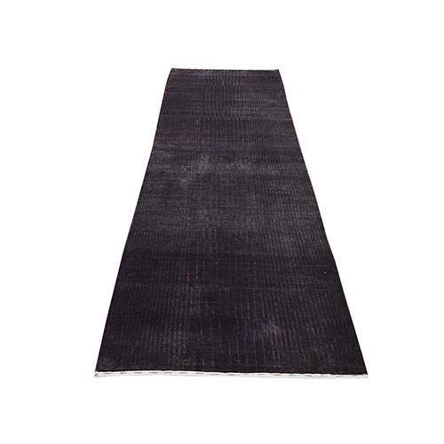 Hand-Knotted Wool and Silk Tone-on-Tone Nepali Runner Oriental Rug Hand-Knotted Wool and Silk Tone-on-Tone Nepali Runner Oriental Rug