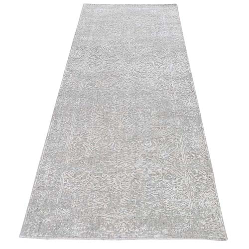 Tone On Tone Broken Persian Erased Design Runner Hand-Loomed Oriental Rug Tone On Tone Broken Persian Erased Design Runner Hand-Loomed Oriental Rug