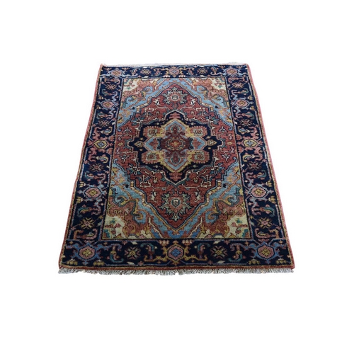 Antiqued Heriz Re-creation Pure Wool Hand-Knotted Oriental Rug Antiqued Heriz Re-creation Pure Wool Hand-Knotted Oriental Rug