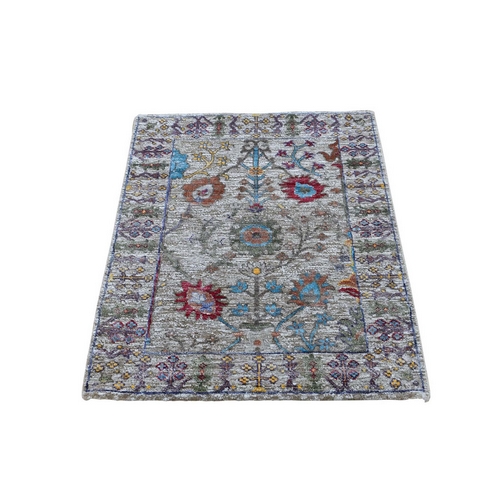 Honey Brown Silk with Textured Wool Vaze Design Hand Knotted Oriental Rug Honey Brown Silk with Textured Wool Vaze Design Hand Knotted Oriental Rug