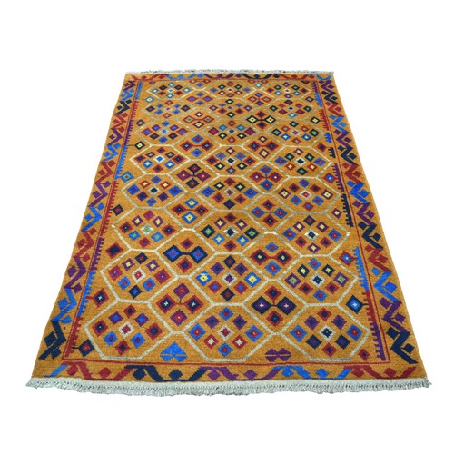 Colorful Afghan Baluch Tribal Design Hand Knotted 100% Wool Oriental 