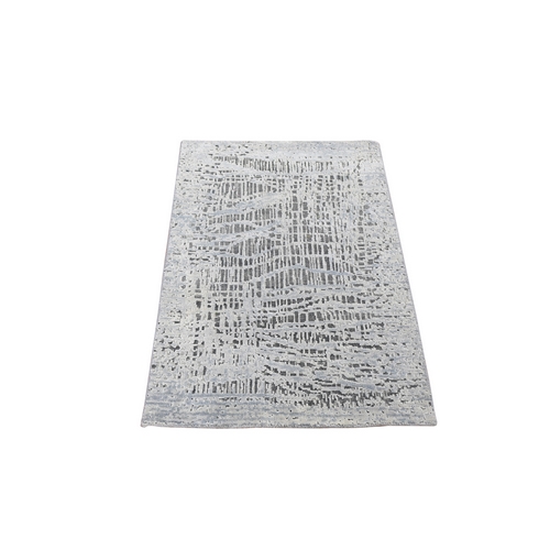 THE LOST BRANCHES, Sampler Silk With Textured Wool Hand Knotted Oriental Rug THE LOST BRANCHES, Sampler Silk With Textured Wool Hand Knotted Oriental Rug