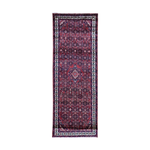 New Persian with Mahi Fish Design Wide Runner Pure Wool Hand Knotted Oriental 