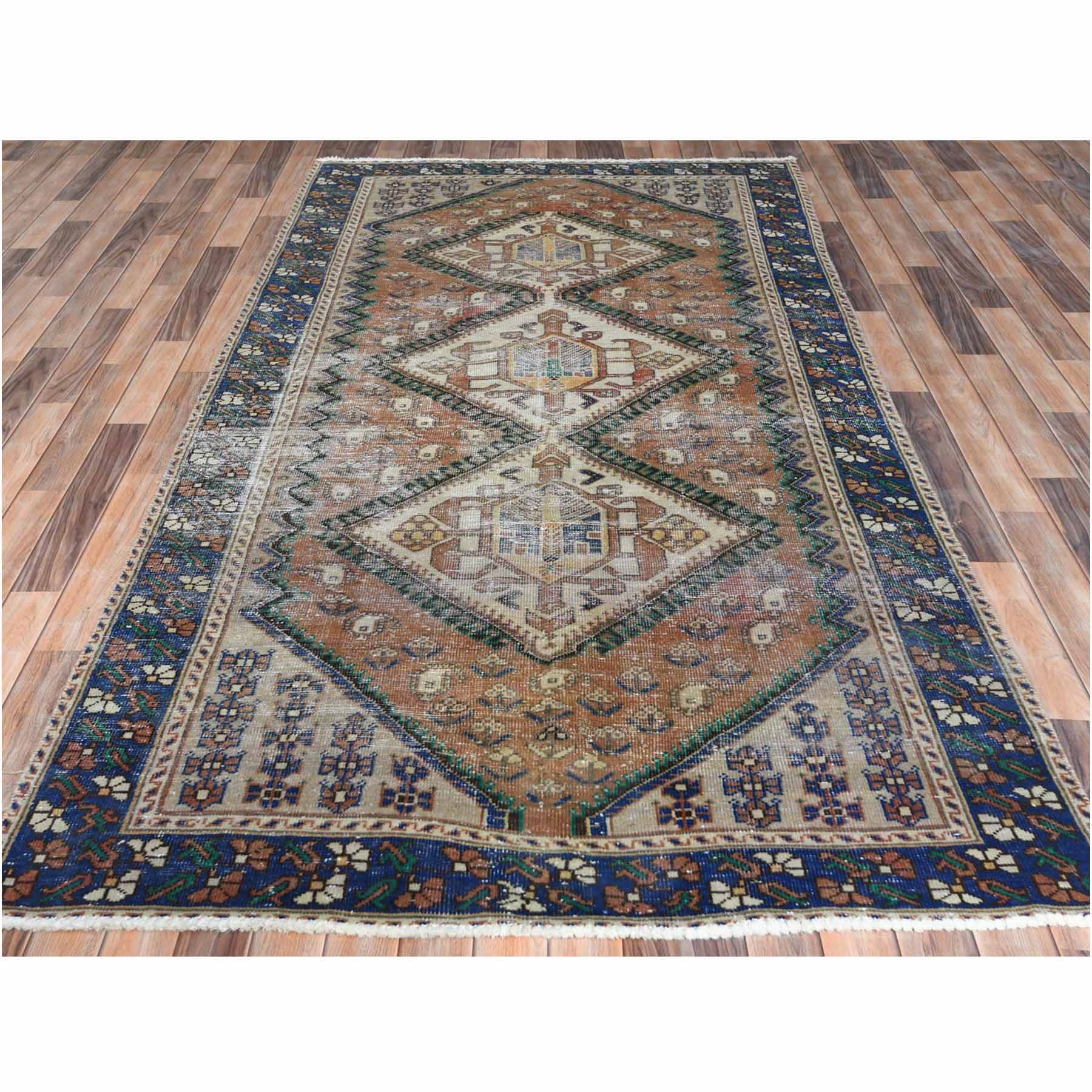 Overdyed-Vintage-Hand-Knotted-Rug-309550
