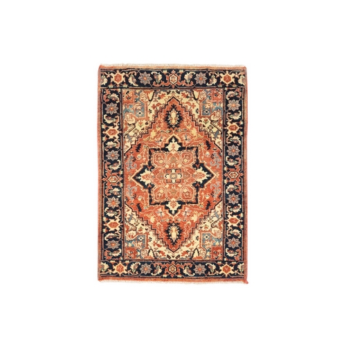 Red Antiqued Heriz Re-Creation Soft Natural Wool Hand Knotted Oriental Rug Red Antiqued Heriz Re-Creation Soft Natural Wool Hand Knotted Oriental Rug