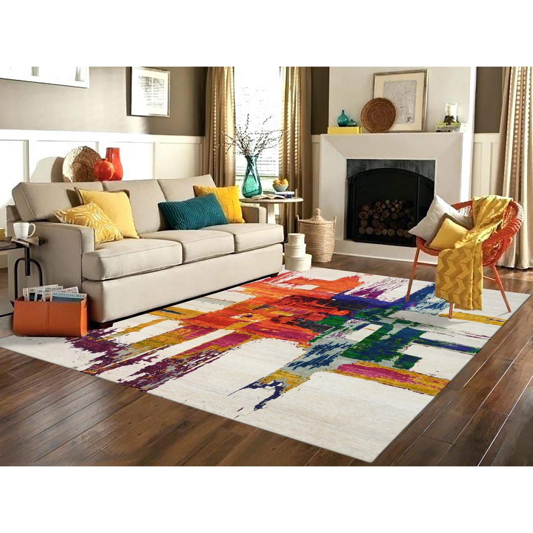 Modern-and-Contemporary-Hand-Knotted-Rug-322060