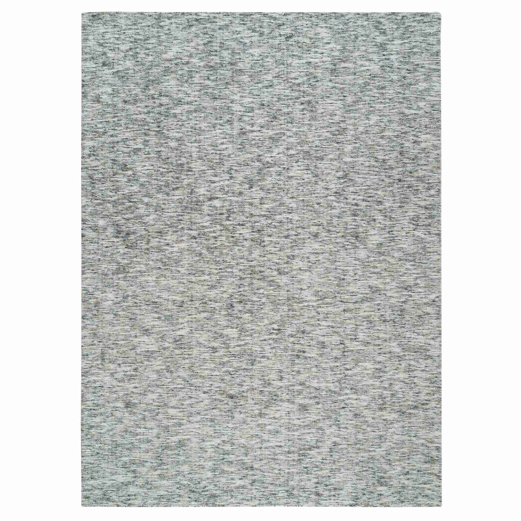 Earth Tone Colors, Modern Striae Design, Soft to the Touch, Pure Wool, Hand Loomed, Oriental Rug