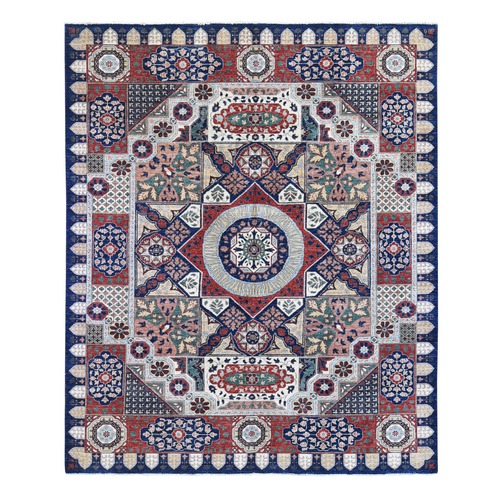 Colorful Mamluk Design Hand Knotted Extra Soft Wool Oriental Rug