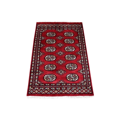 Rich Red Denser Weave 250 KPSI Hand Knotted Pure Afghan Wool Hand Knotted Oriental Rug