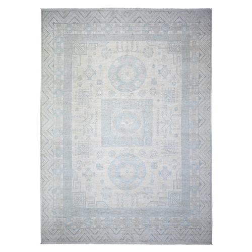 White Wash Peshawar Vegetable Dyes, Soft Wool Hand Knotted, Oriental Rug