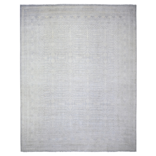 Marian Blue, Stone Washed Peshawar Natural Dyes, Pure Wool Hand Knotted, Oversized Oriental Rug