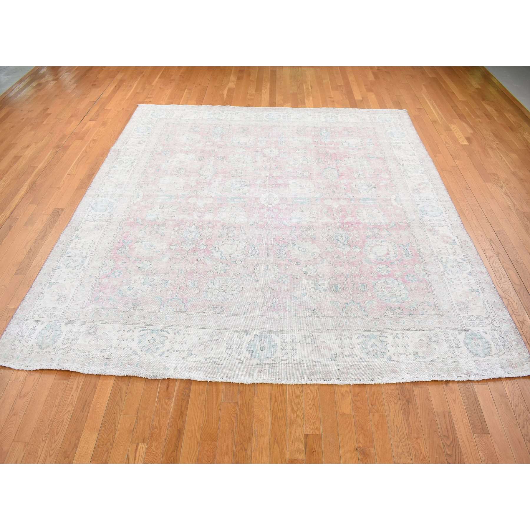 Overdyed-Vintage-Hand-Knotted-Rug-402660