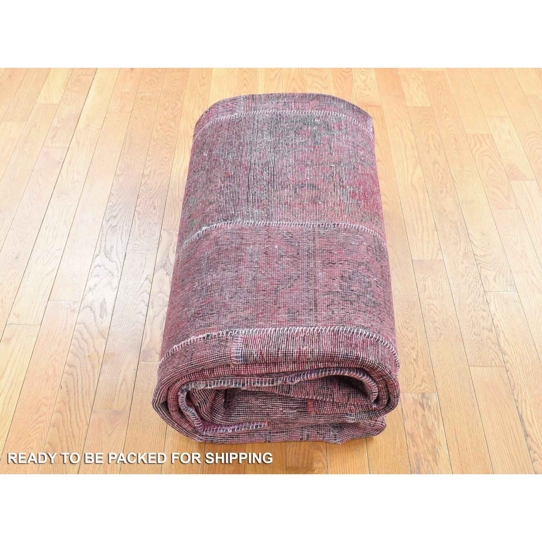 Overdyed-Vintage-Hand-Knotted-Rug-403310