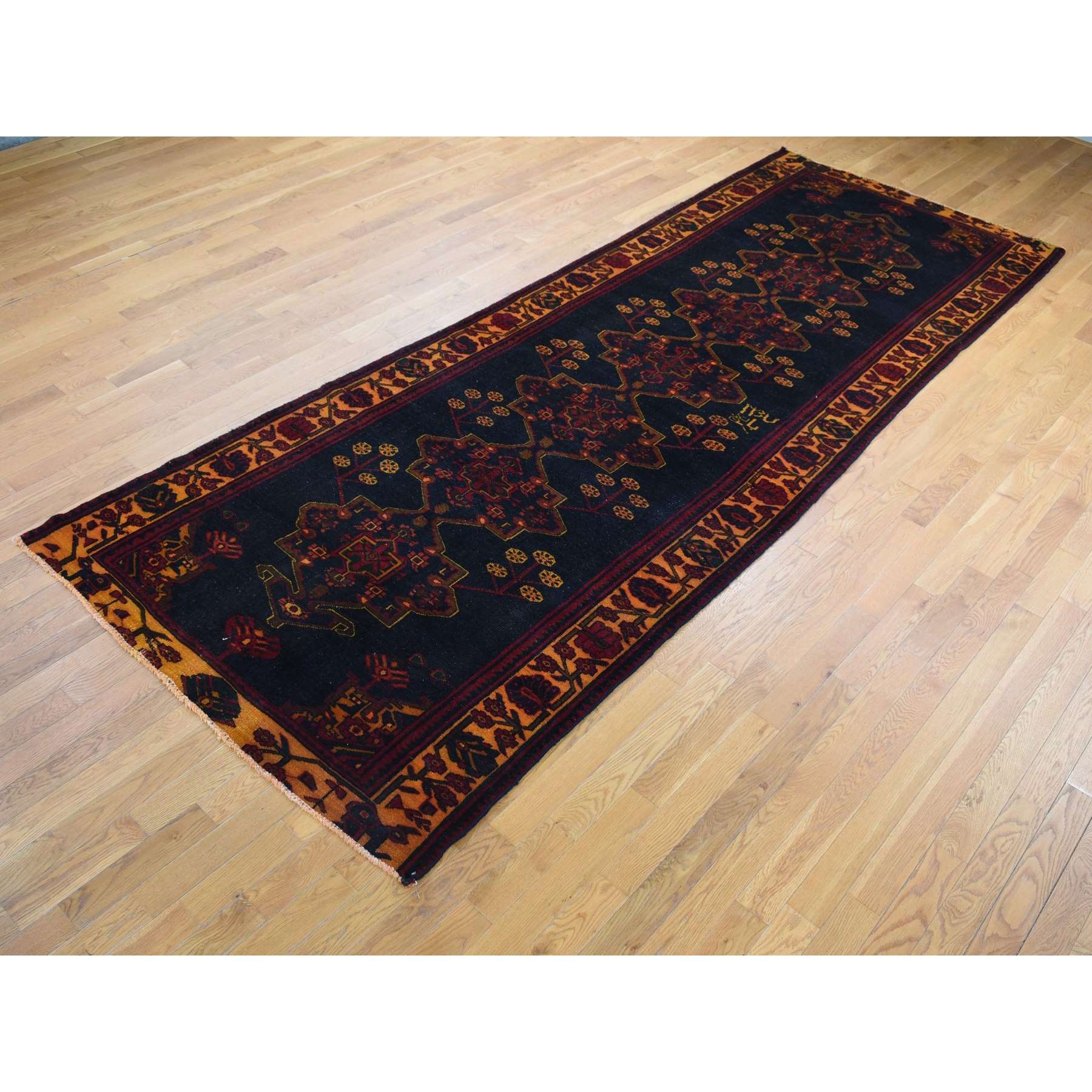 Overdyed-Vintage-Hand-Knotted-Rug-403340