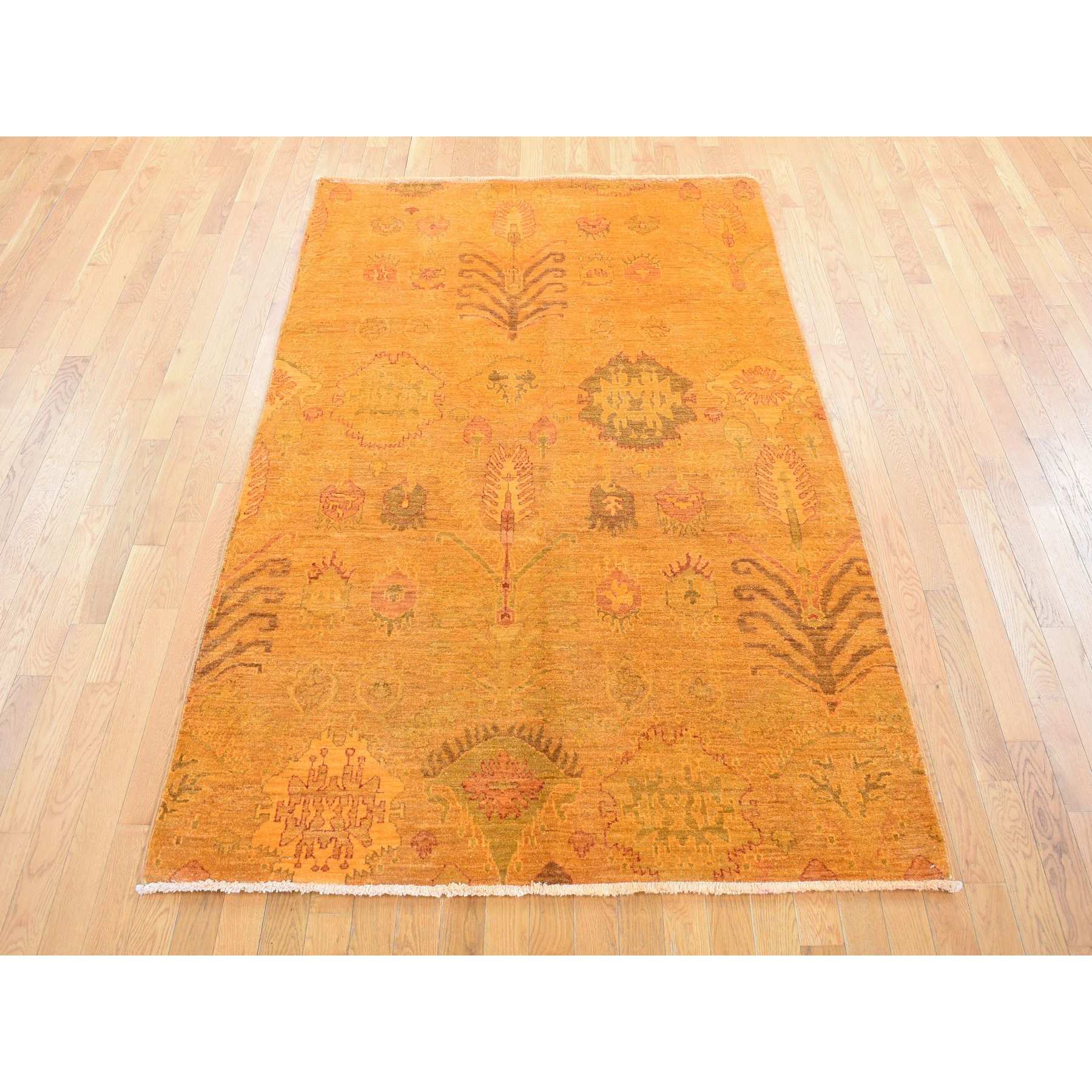 Overdyed-Vintage-Hand-Knotted-Rug-403375