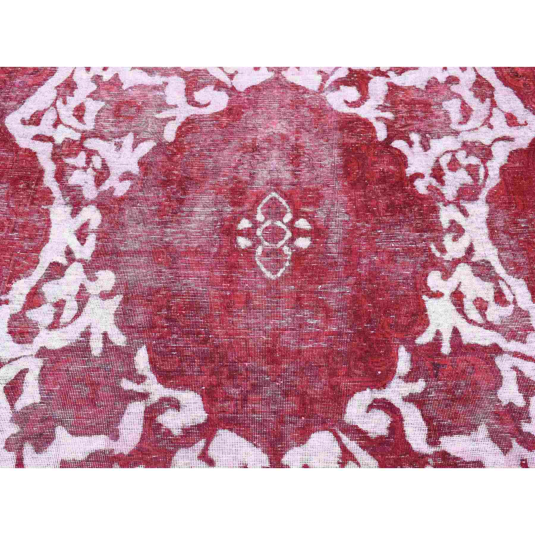 Overdyed-Vintage-Hand-Knotted-Rug-403390