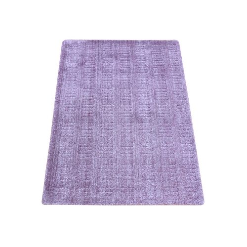 Ultra Violet, Tone on Tone Modern Design, Pure Wool Hand Loomed, Mat Oriental 