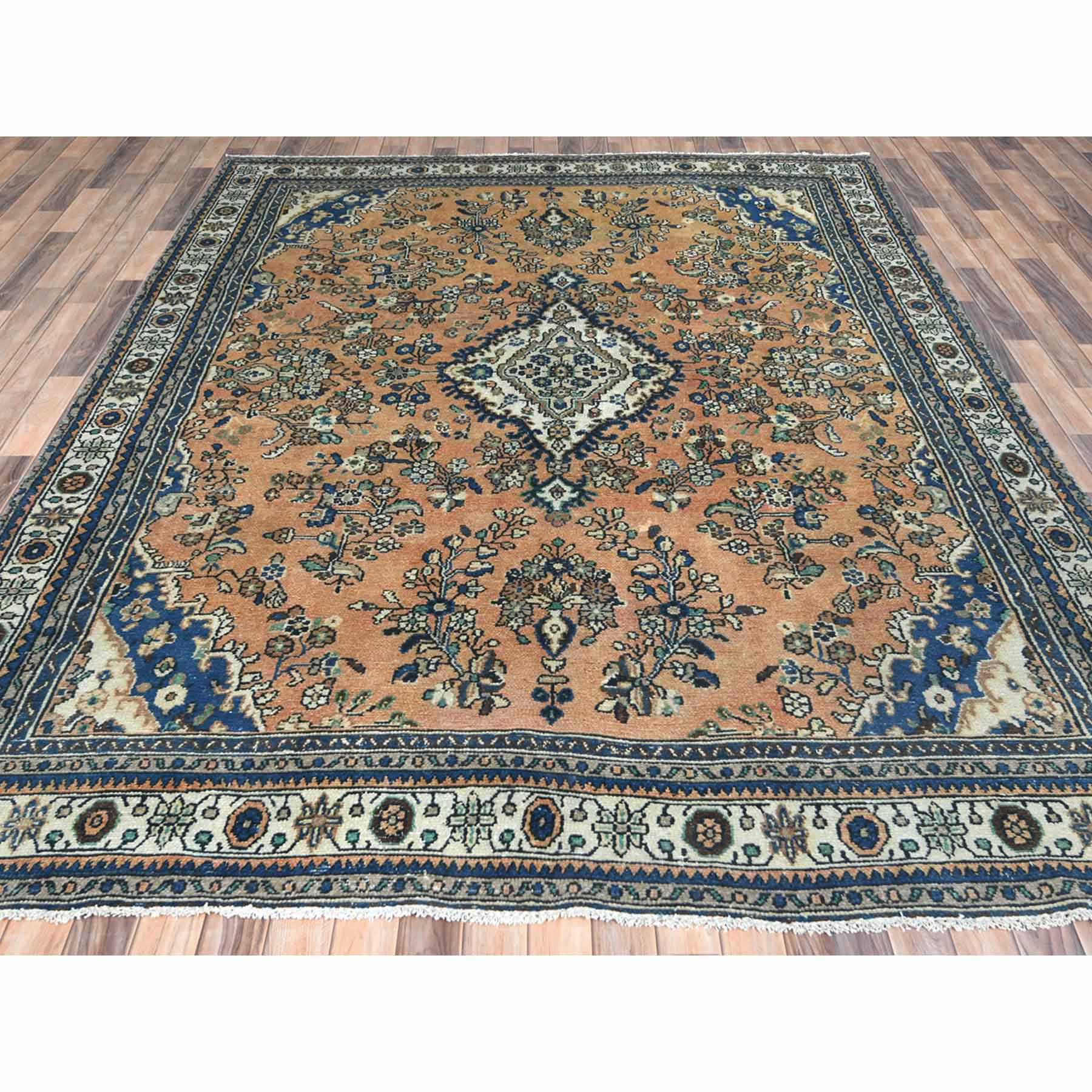Overdyed-Vintage-Hand-Knotted-Rug-405840