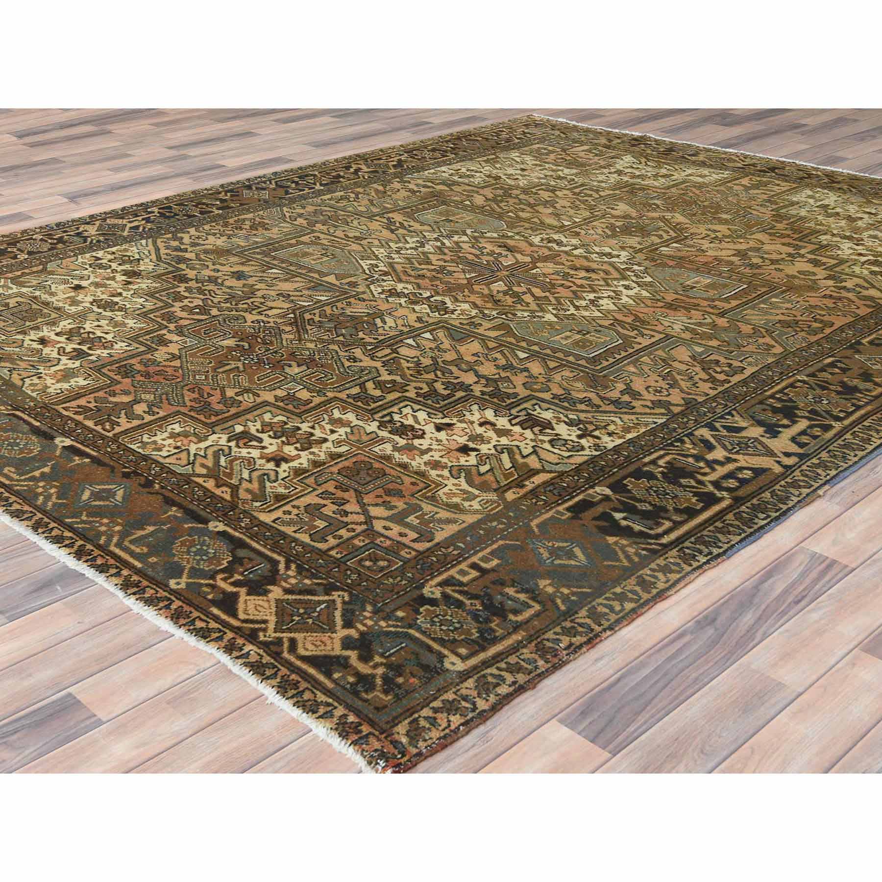 Overdyed-Vintage-Hand-Knotted-Rug-410365