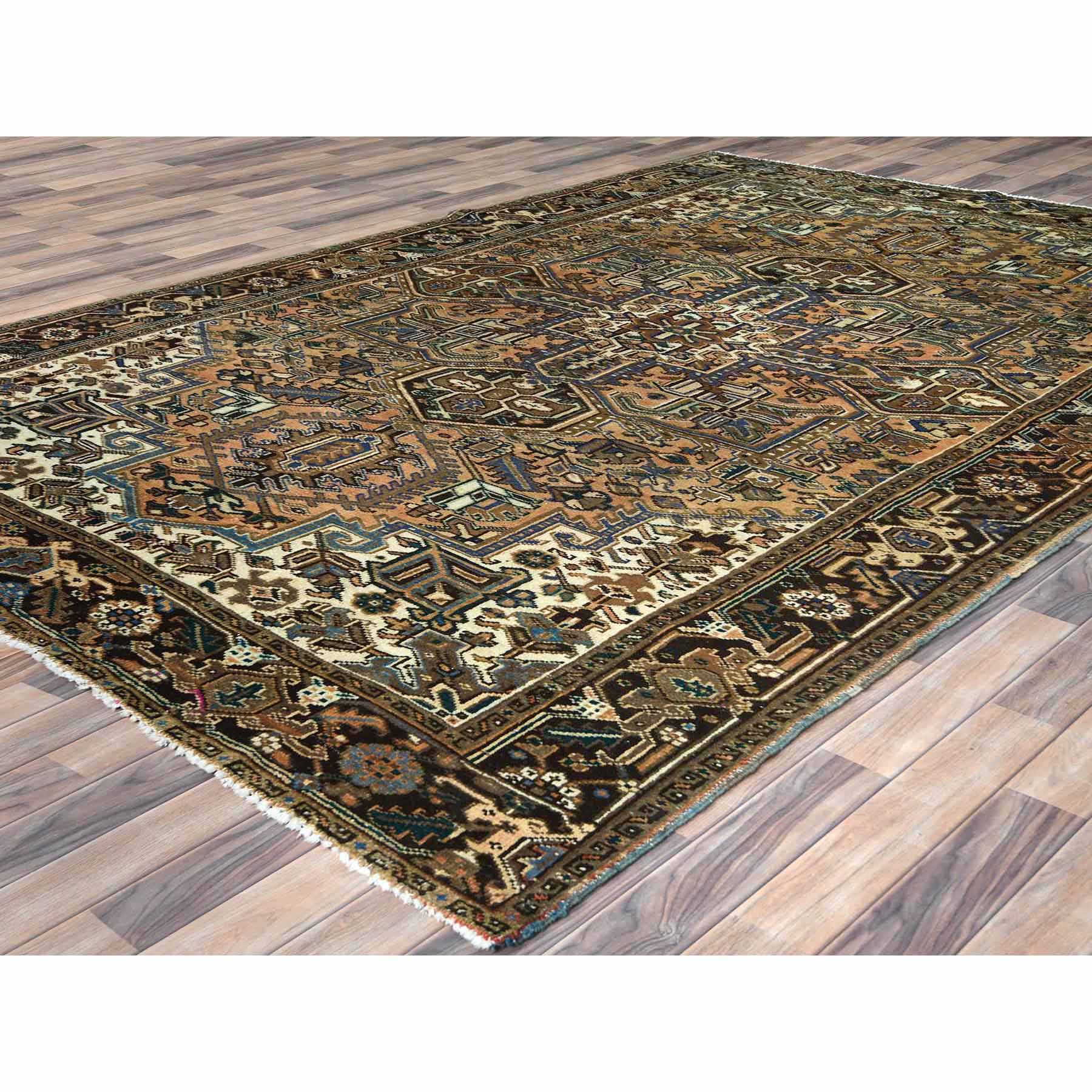 Overdyed-Vintage-Hand-Knotted-Rug-410660