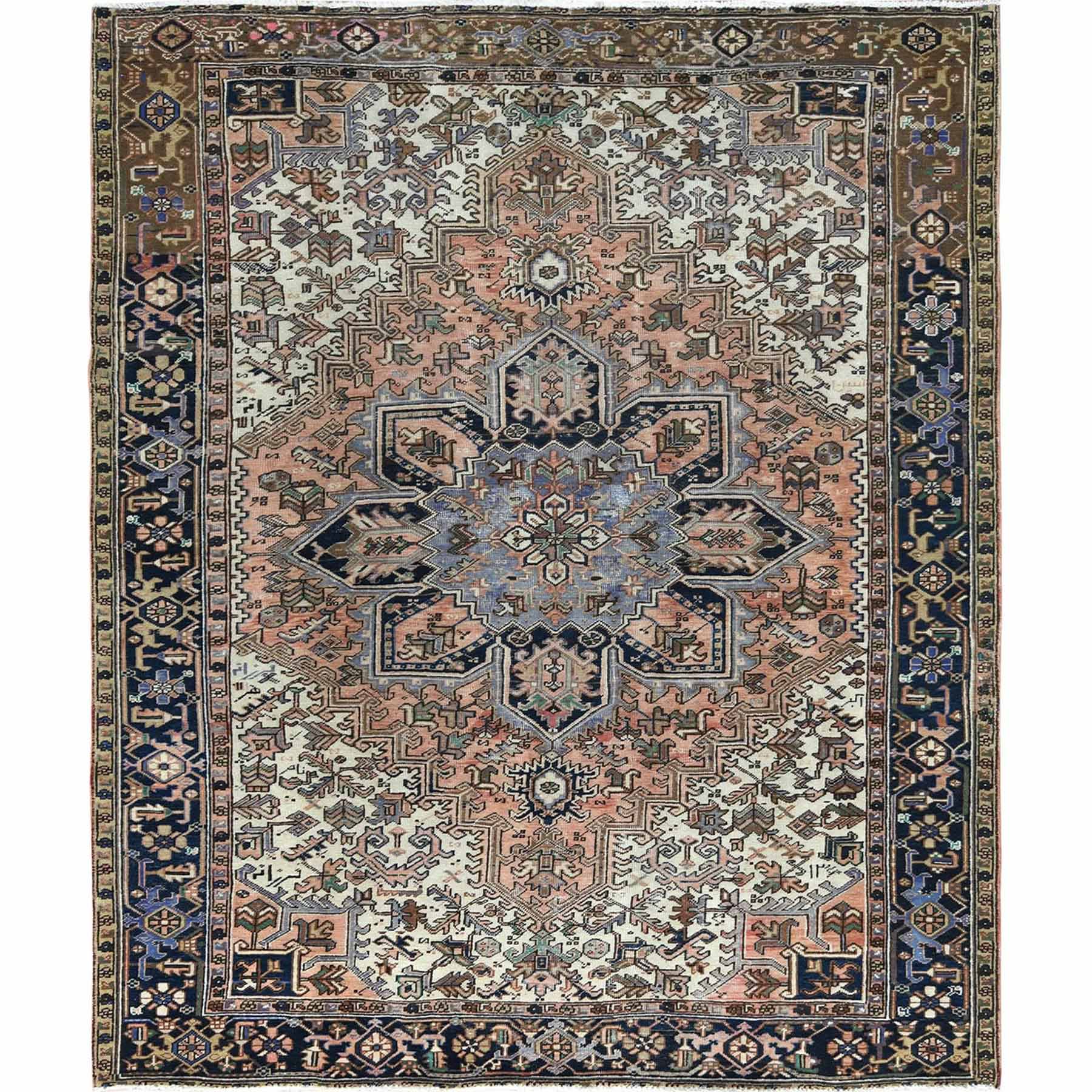 Overdyed-Vintage-Hand-Knotted-Rug-411775